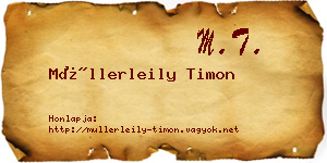 Müllerleily Timon névjegykártya